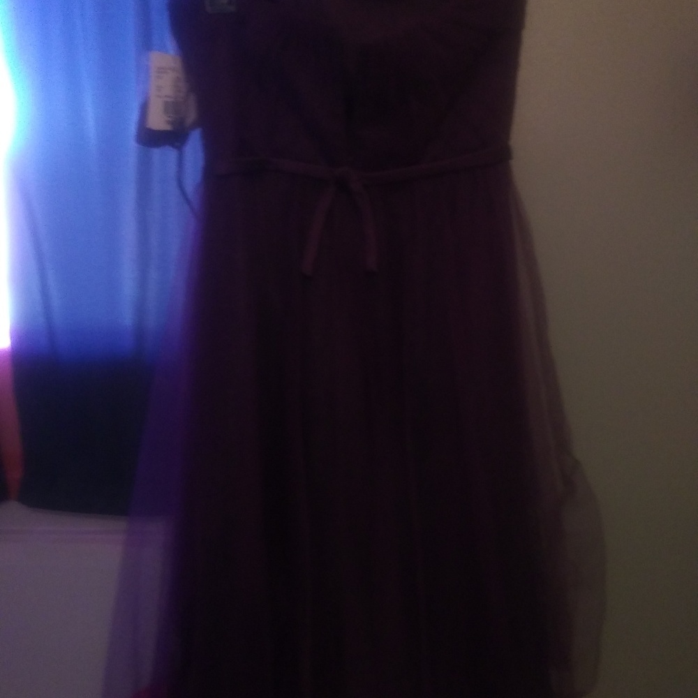 Strapless short bridesmaid dress